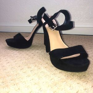 Lauren Conrad Black Velvet Heels